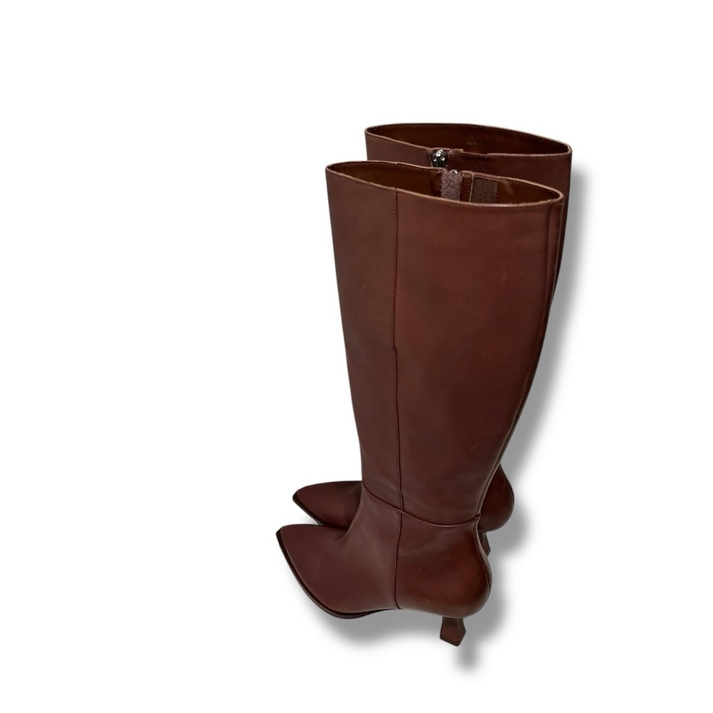 NEW Dolce Vita Auggie Wide Calf Leather Knee High Boots Chocolate Brown Size 9E - Picture 10 of 16